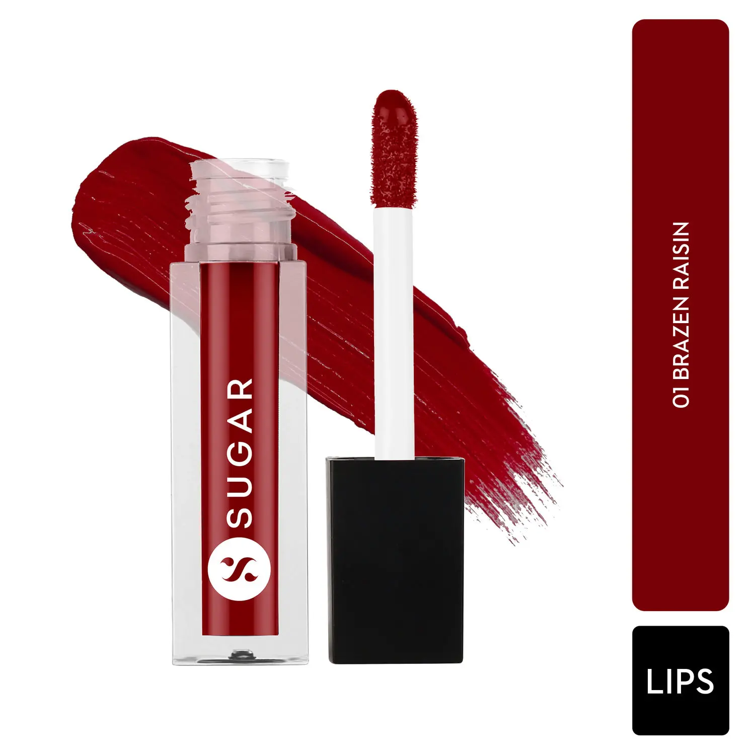 SUGAR Cosmetics - Smudge Me Not - Mini Liquid Lipstick - 01 Brazen Raisin - 1.1 ml - Ultra Matte Liquid Lipstick, Transferproof and Waterproof, Lasts Up to 12 hours