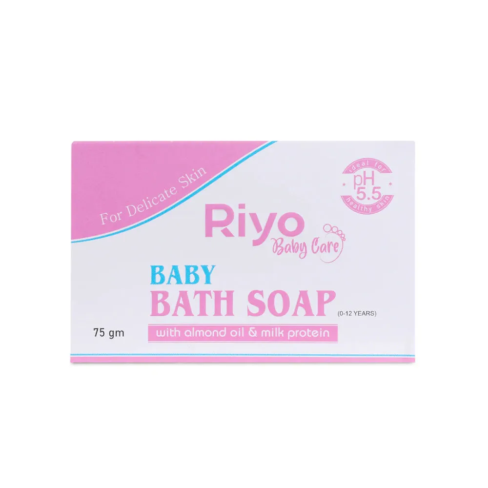 Riyo Herbs Baby Bath Soap with Almond Oil & Milk Protein