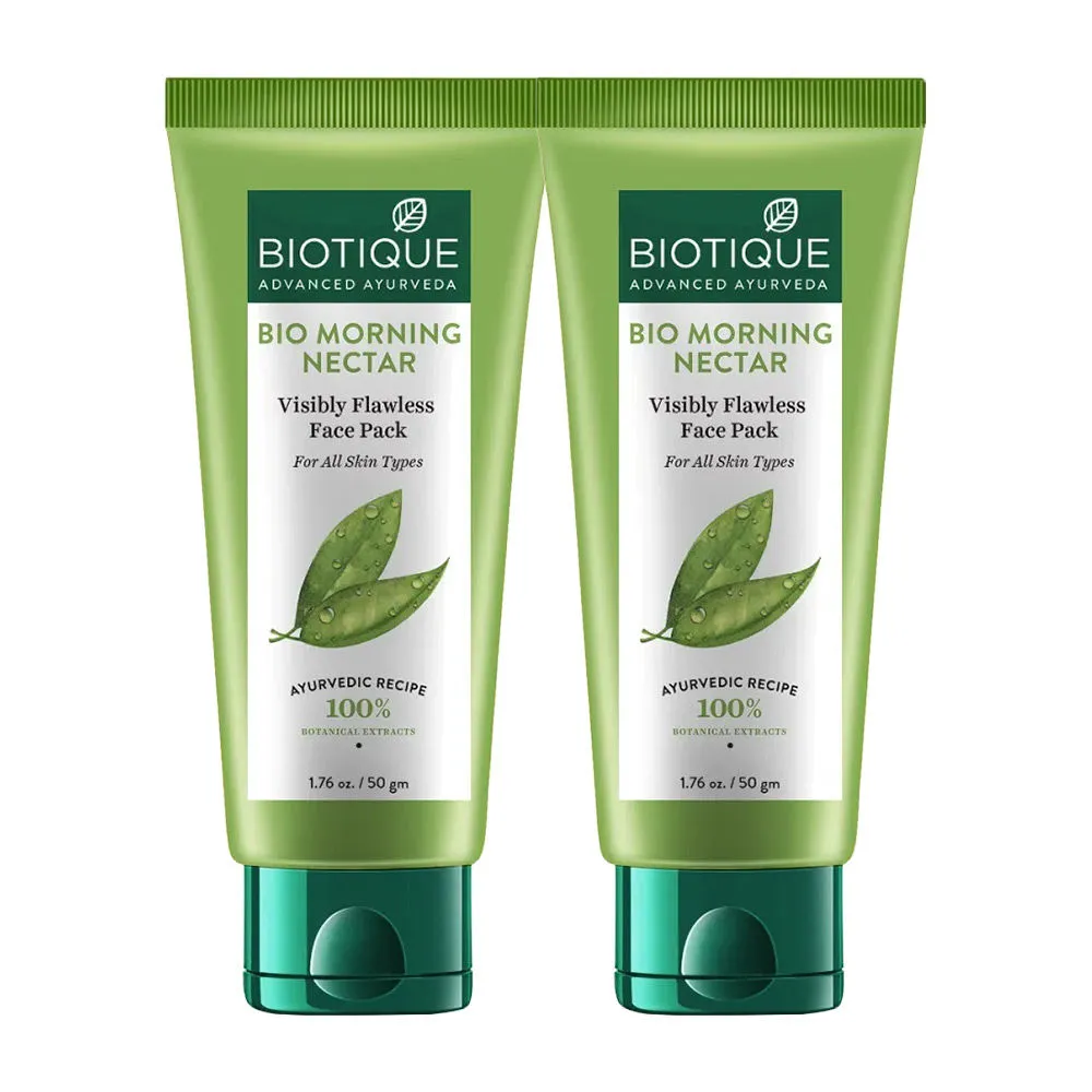 Biotique Bio Morning Nectar Visibly Flawless Face Pack - Pack of 2