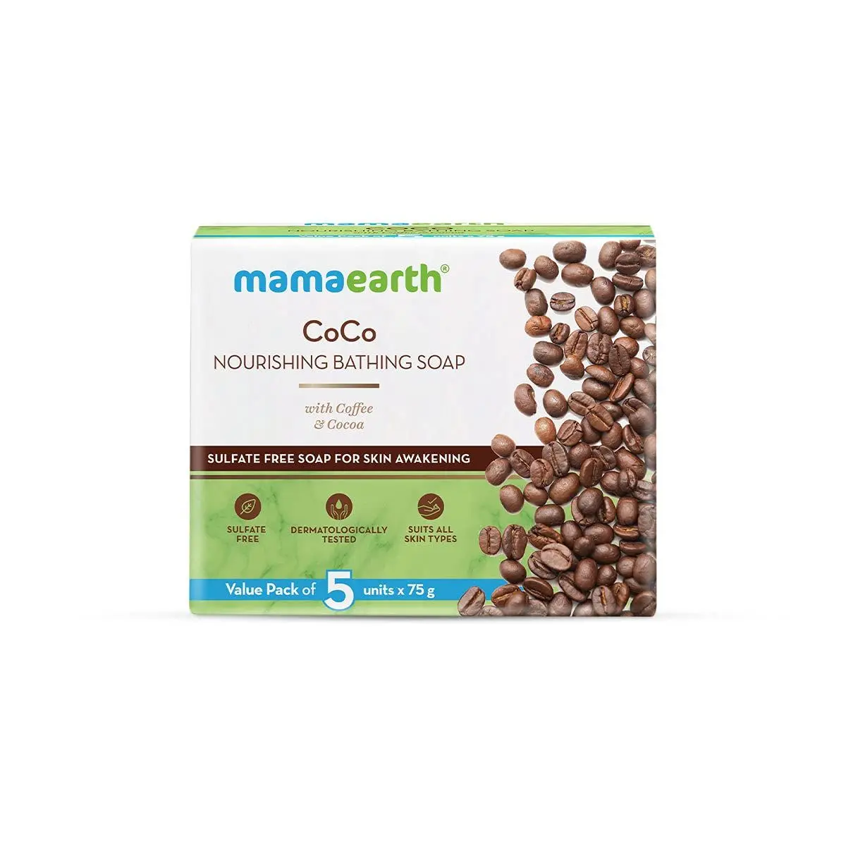 Mamaearth CoCo Nourishing Bathing Soap with Coffee & Cocoa (5*75 g)