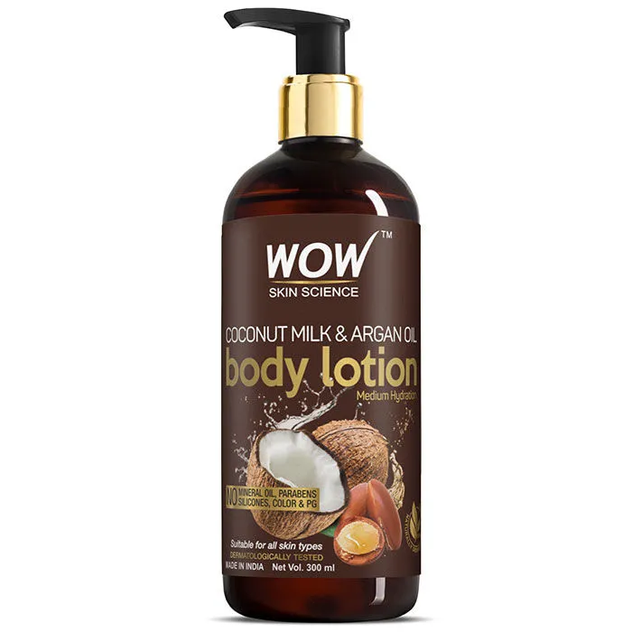 WOW Skin Science Coconut Milk & Argan Oil Medium Hydration Body Lotion