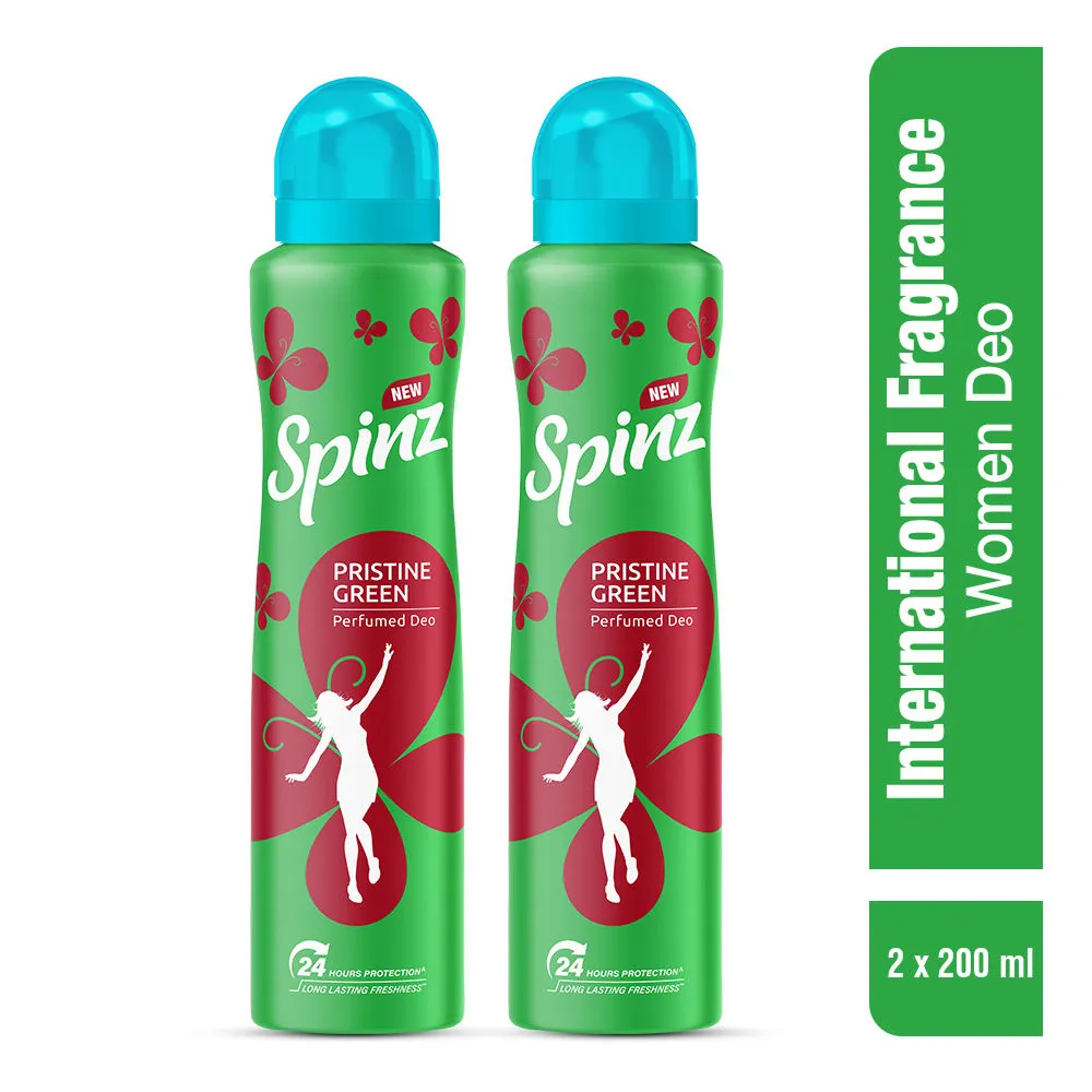 Spinz Pristine Green Perfumed Deo (Pack Of 2)