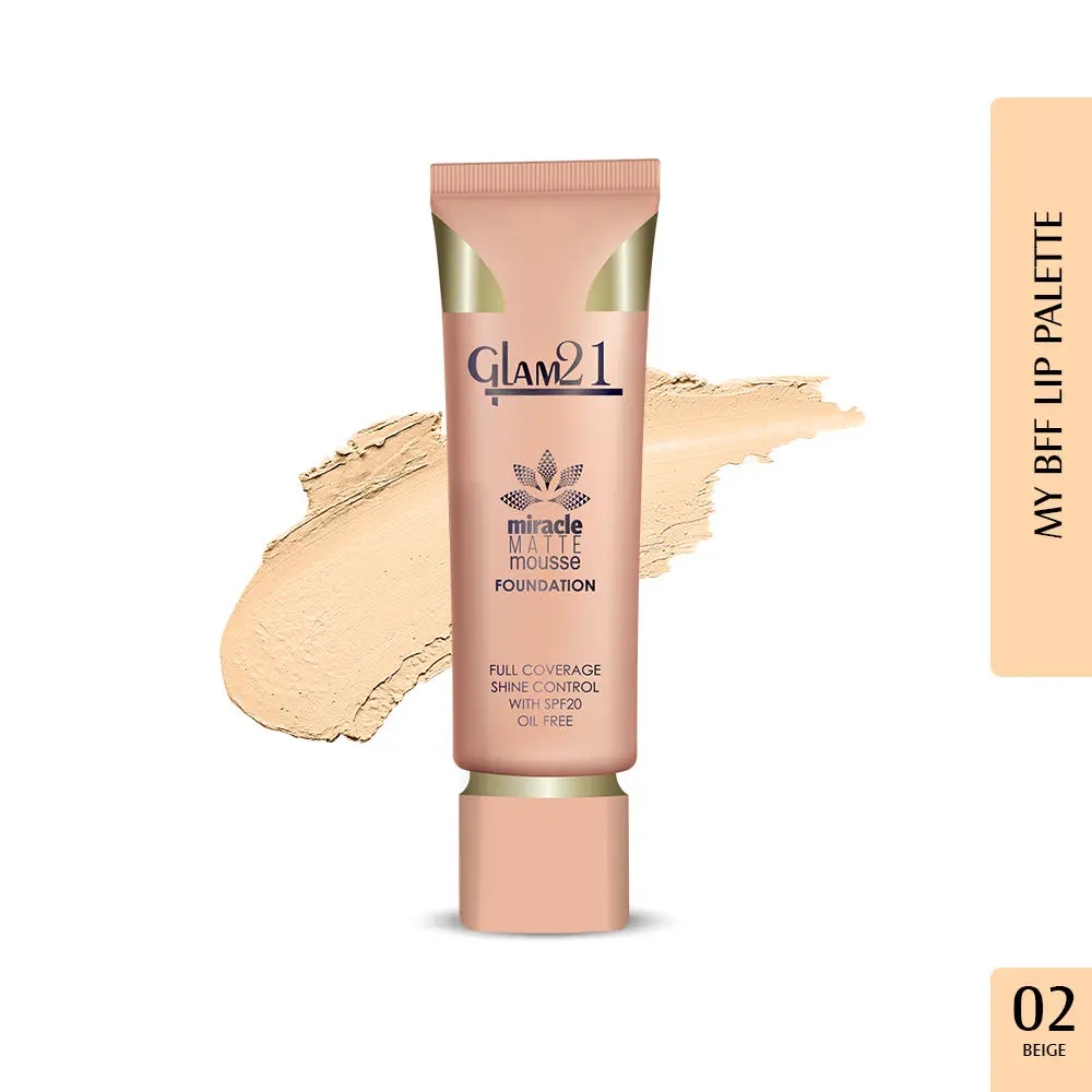 Glam21 Miracle Matte Mousse Foundation | Beige-02