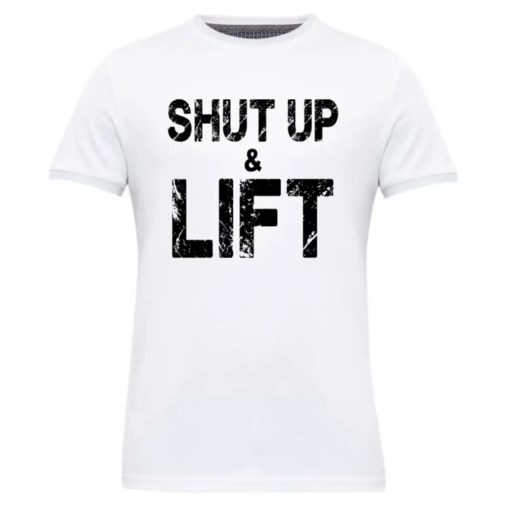 Gym Brute Shut Up T-Shirt,  White  XL