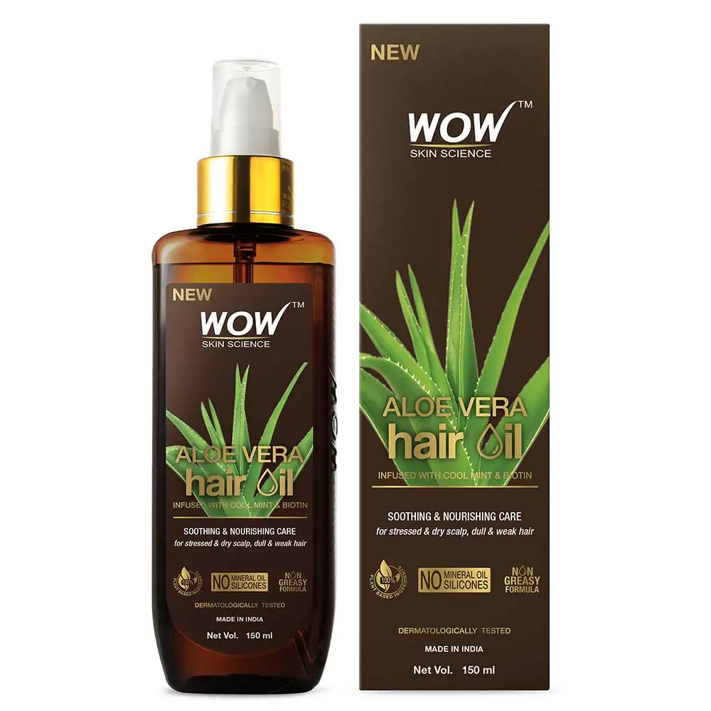 WOW Skin Science Aloe Vera Hair Oil,  150 ml  Soothing & Nourishing Care