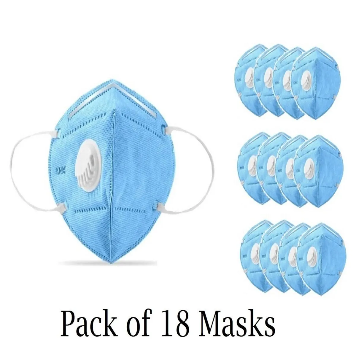 OOMPH KN95 Anti-Polution Mask with Respirator Valve Pack of 18