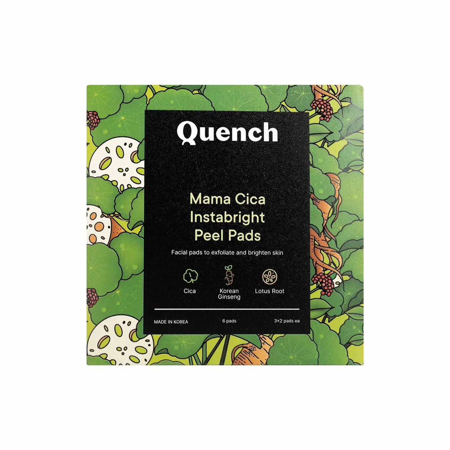 Quench Botanics Mama Cica Instabright Peel Pads - 6 Pads