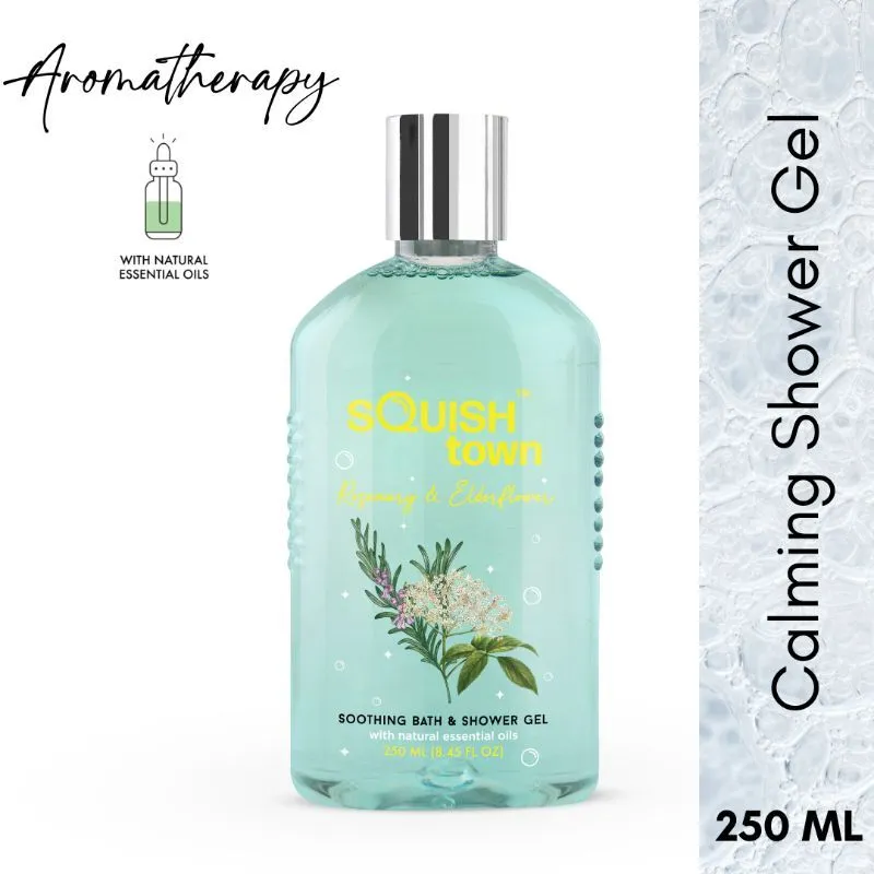 Squish Town Rosemary & Elderflower Soothing Bath & Shower Gel