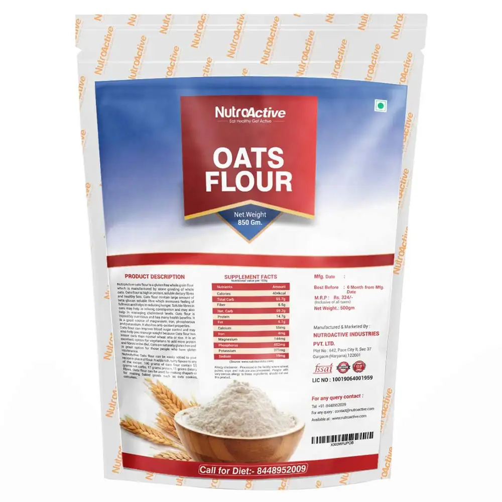 NutroActive Oats Flour,  Unflavoured  0.500 kg