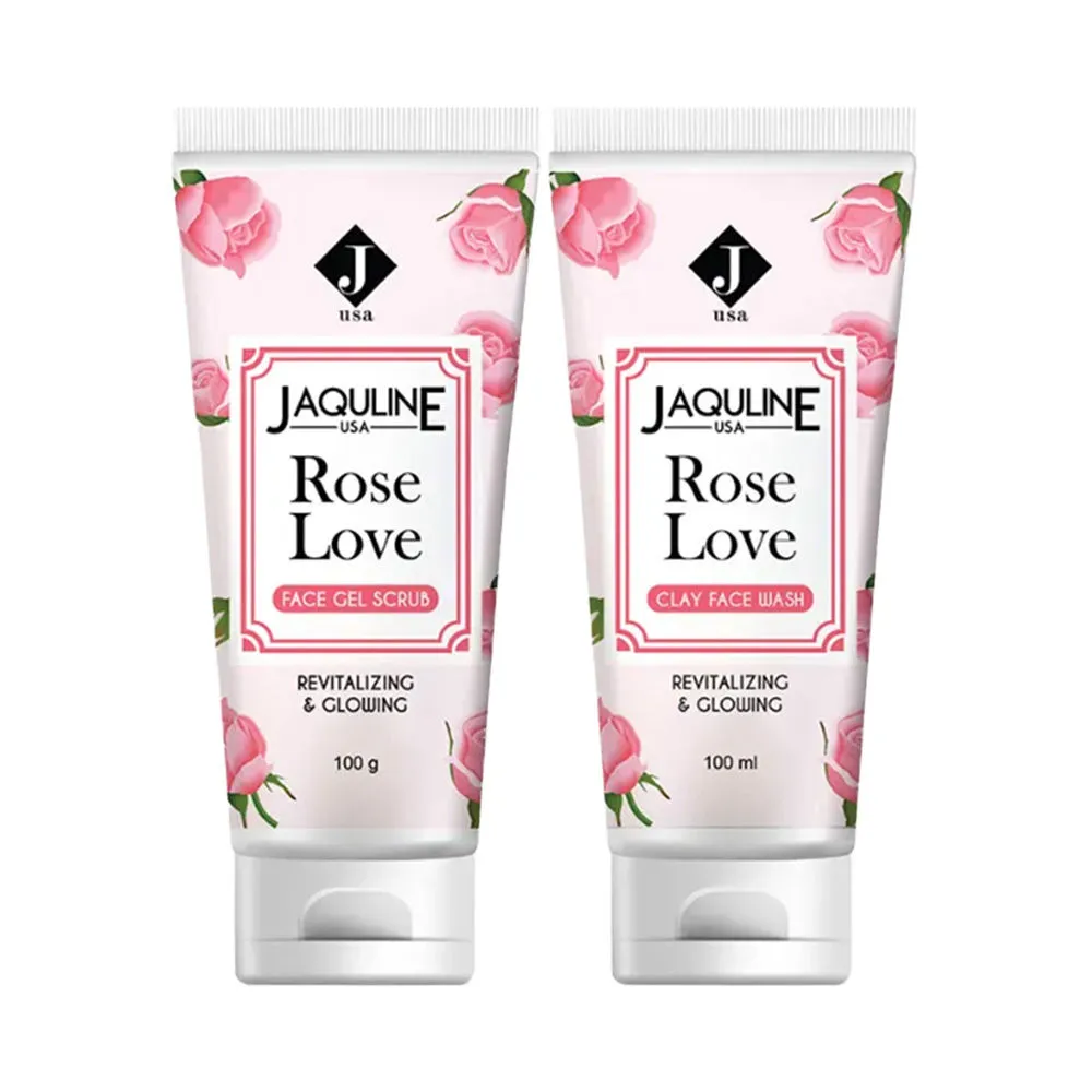 Jaquline USA Rose Love Face Scrub + Face Wash