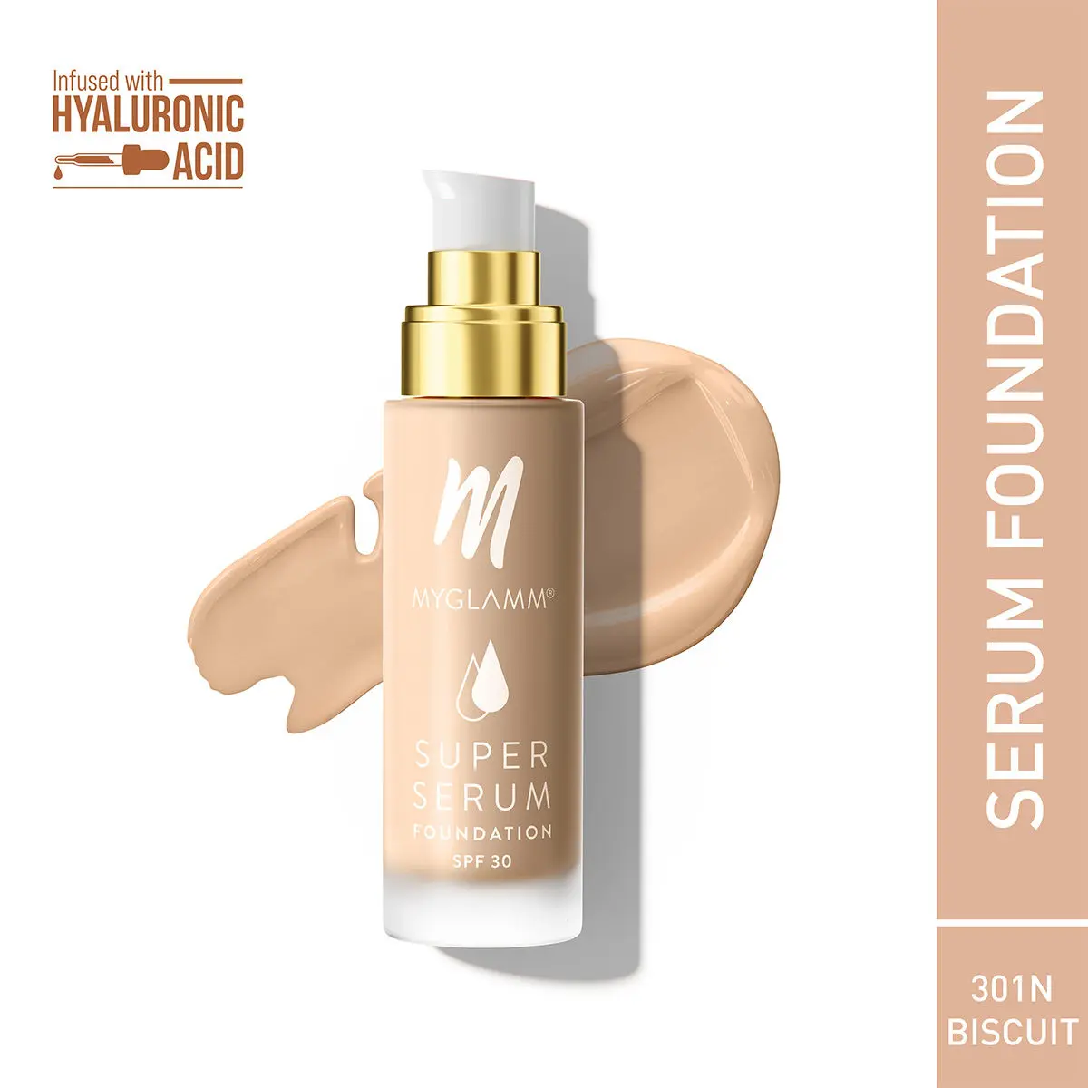 MyGlamm Super Serum Foundation-301N Biscuit (33 g)