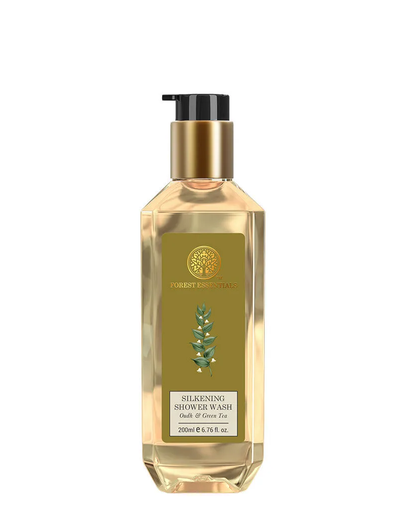 Forest Essentials Silkening Shower Wash Oudh & Green Tea