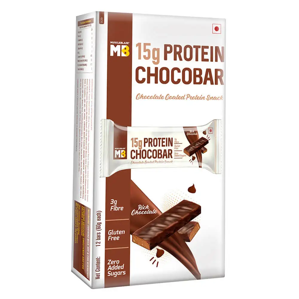 MuscleBlaze ChocoBar (15g Protein),  12 bar(s)  Rich Chocolate