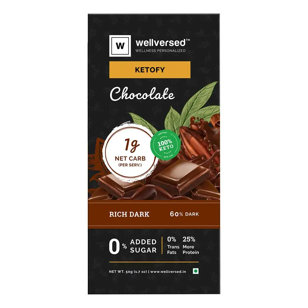 Ketofy Dark Keto,  1 bar(s)  Rich Dark (Sugar Free)