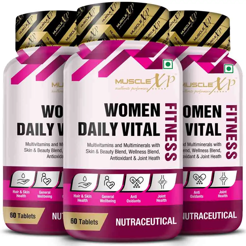 MuscleXP Women Daily Vital Fitness,  60 tablet(s)  Unflavoured (Pack of 3)