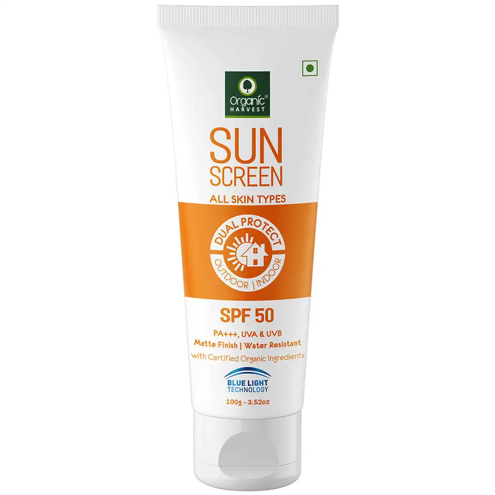 Organic Harvest Sunscreen Dual Protect,  100 g  for All Skin SPF 50