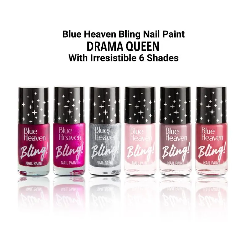 Blue Heaven Bling Nail Paint Drama Queen Edition Combo