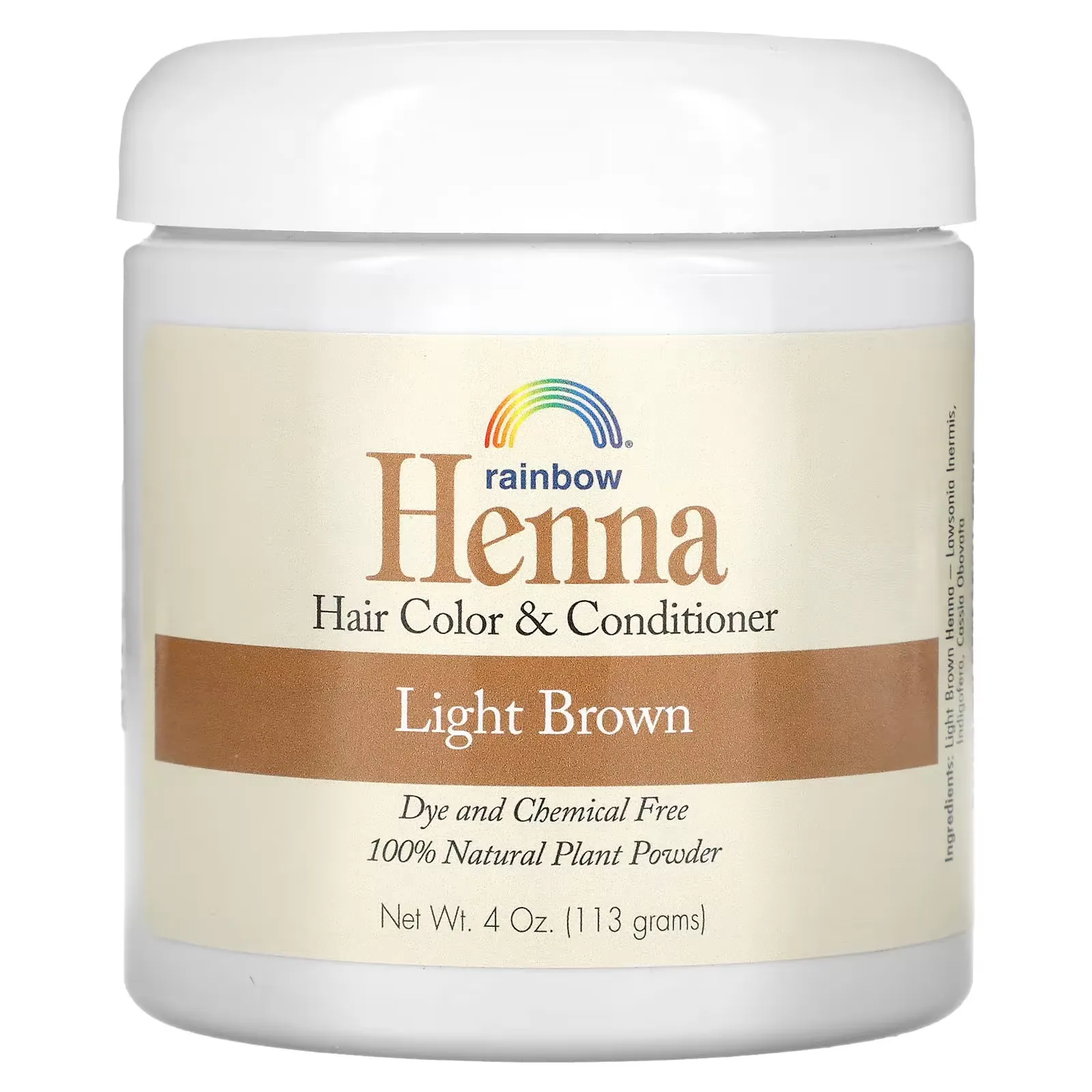 Henna, Hair Color and Conditioner, Light Brown, 4 oz (113 g)