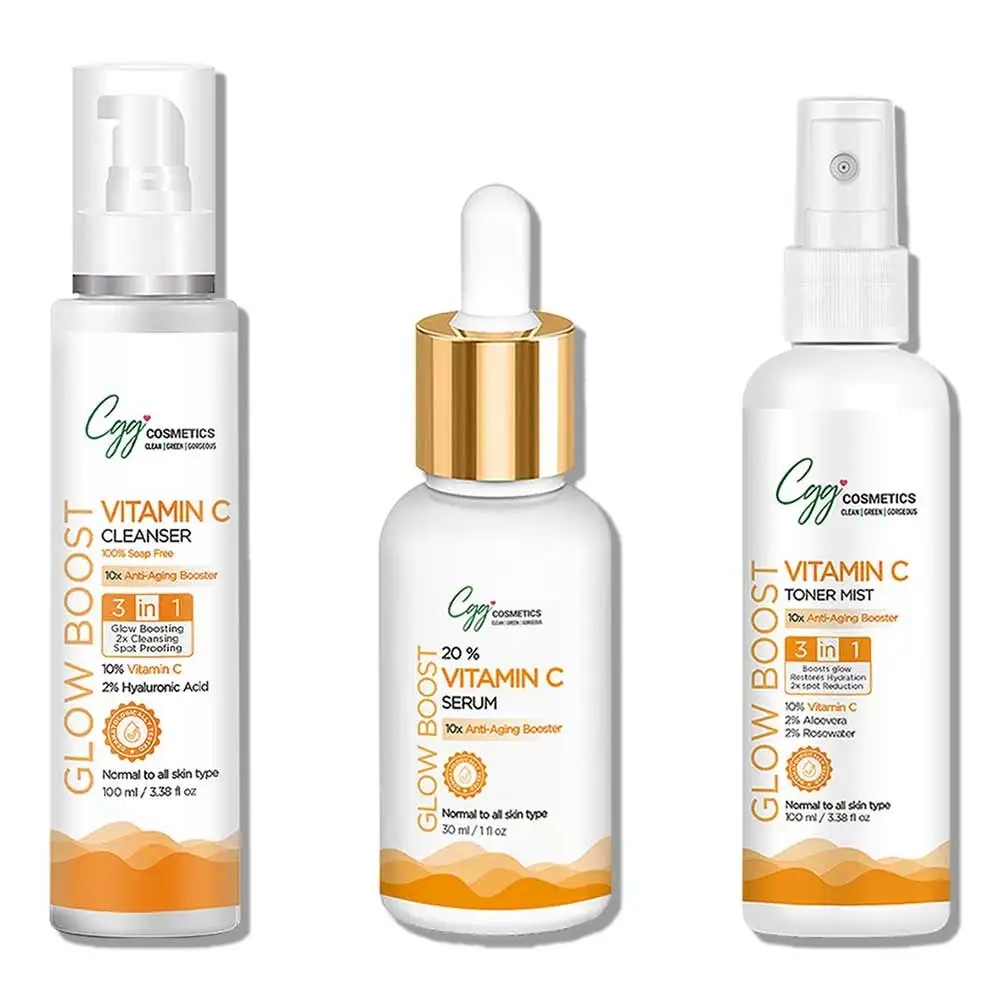 CGG Cosmetics Vitamin C Cleanser & Serum & Mist Combo,  3 Piece(s)/Pack  Normal to All Skin Types