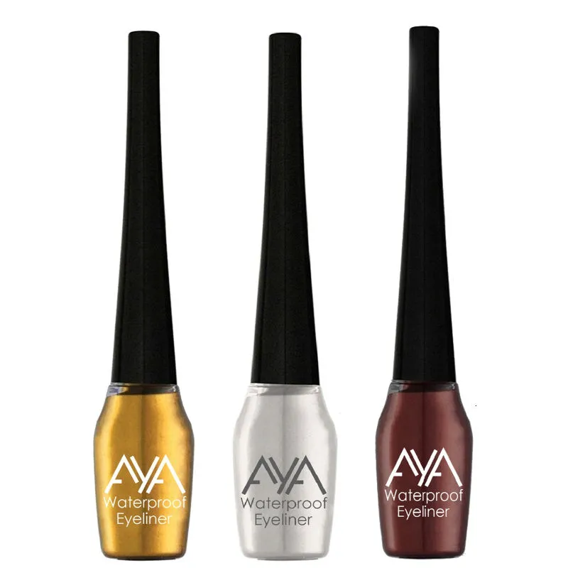 AYA Waterproof Eyeliner - Golden, Silver, Brown (Set of 3)