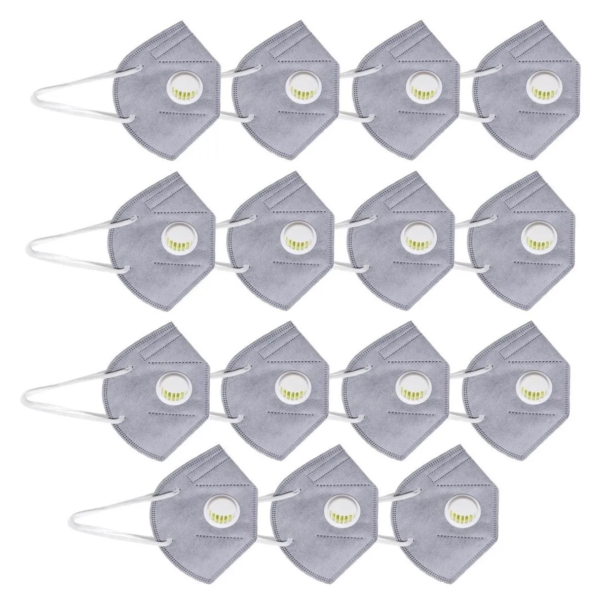 OOMPH Pack of 15 Anti-Pollution Reusable 5 Layer Mask - Grey