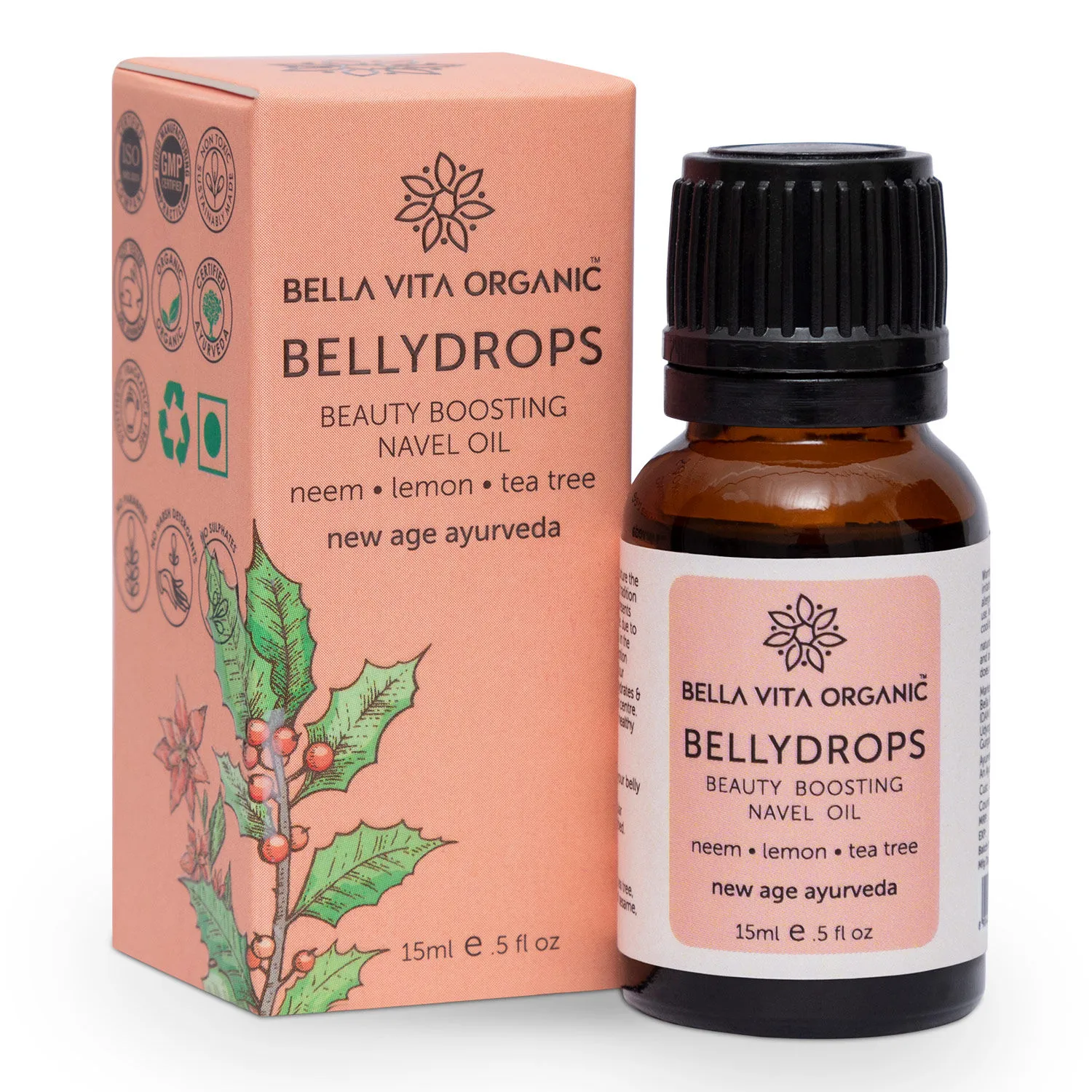 Bella Vita Organic Belly Drops Ayurvedic Navel Oil For Luminous Skin & Healthy Hair