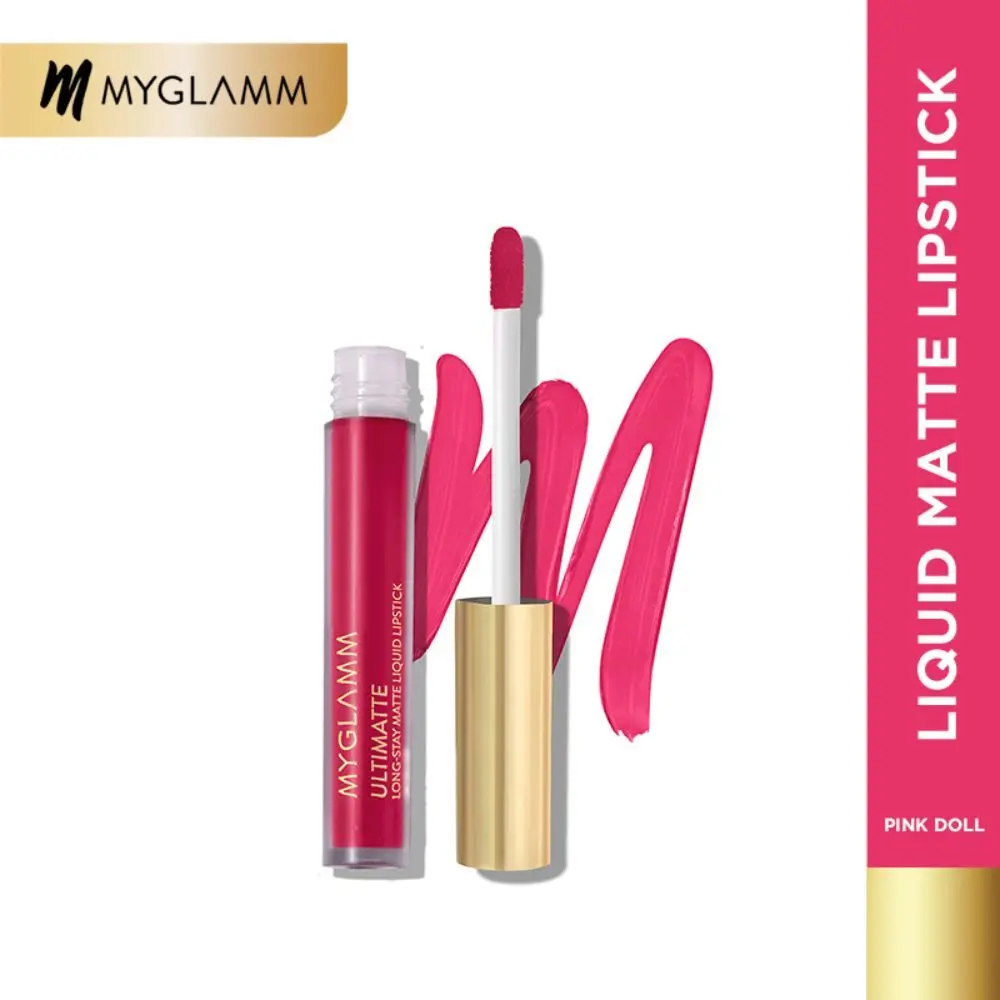 MyGlamm Ultimatte Long Stay Matte Liquid Lipstick-Pink Doll (2.5 ml)