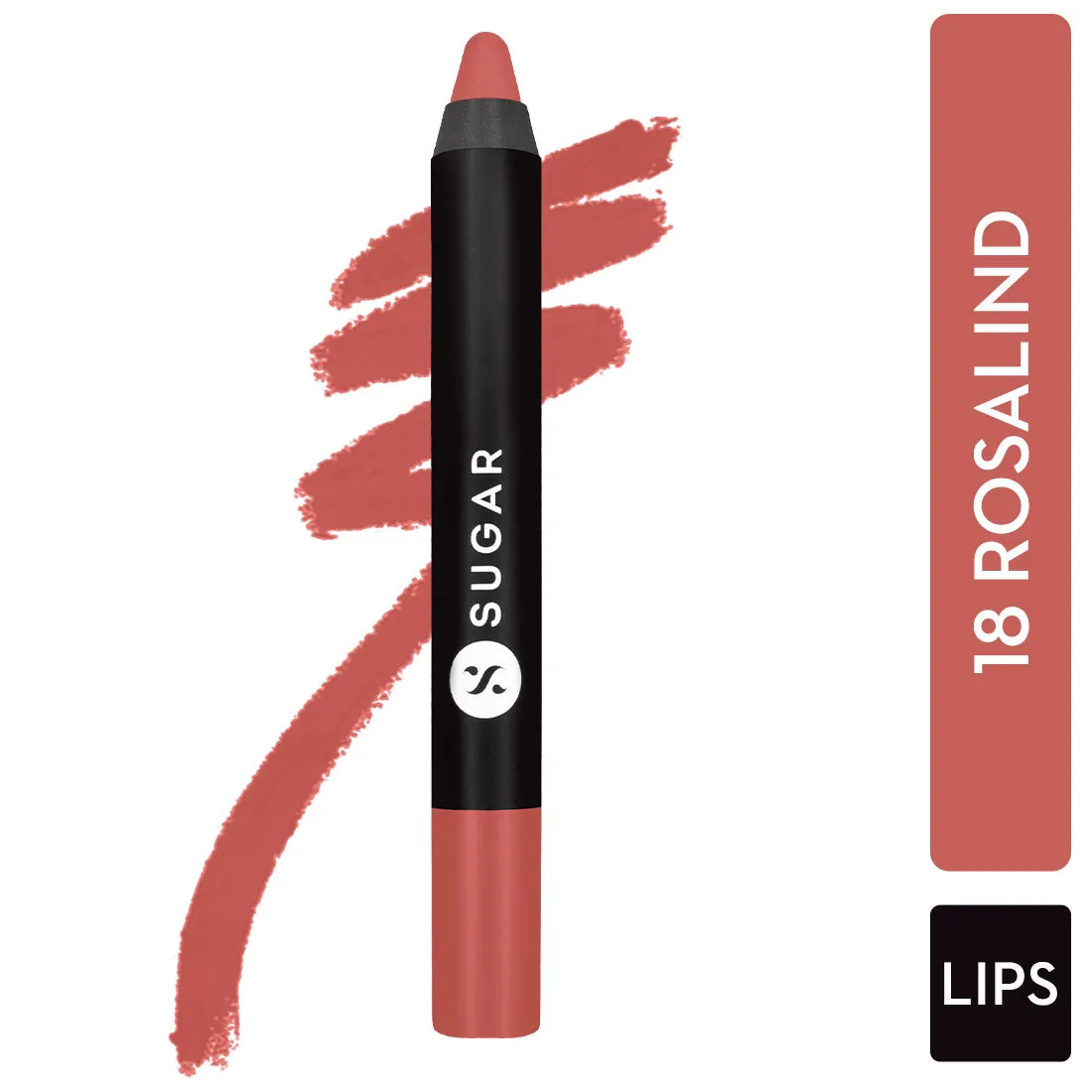 SUGAR Matte As Hell Crayon Lipstick With Free Sharpener - 18 Rosalind