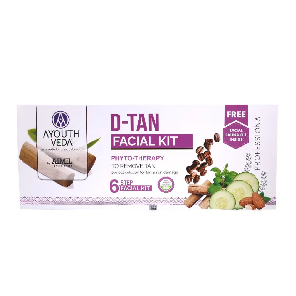 AyouthVeda D-Tan Facial Kit Phyto-Therapy to Remove Tan 6 Step Facial Kit