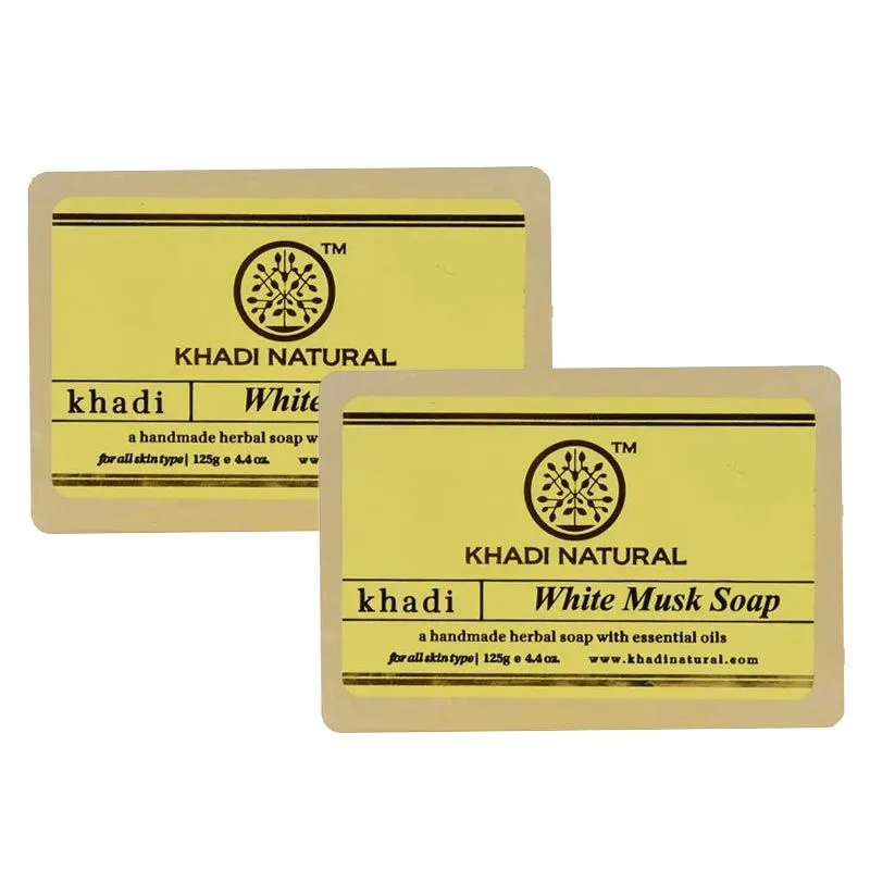 Khadi Natural Ayurvedic White Musk Soap - Pack of 2