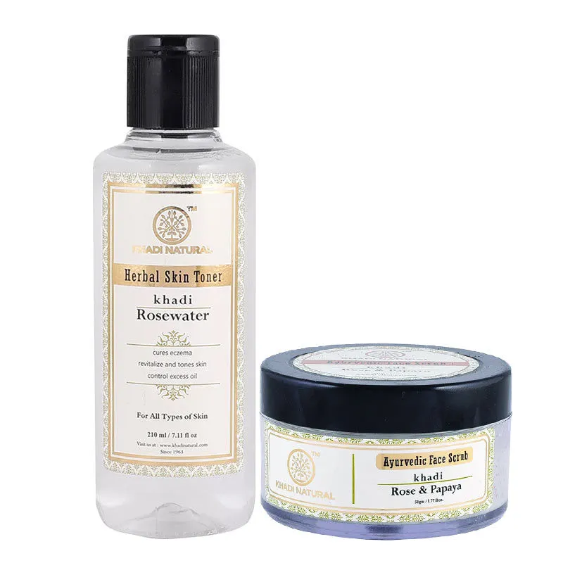 Khadi Natural Face Scrub And Toner Combo