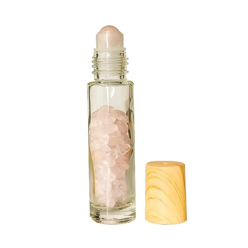 Getmecraft Rose Quartz Roller Bottle For Face, Neck, Eye