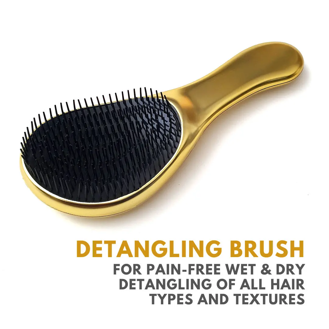 Alan Truman DT-06 Detangling Brush Yellow Gold