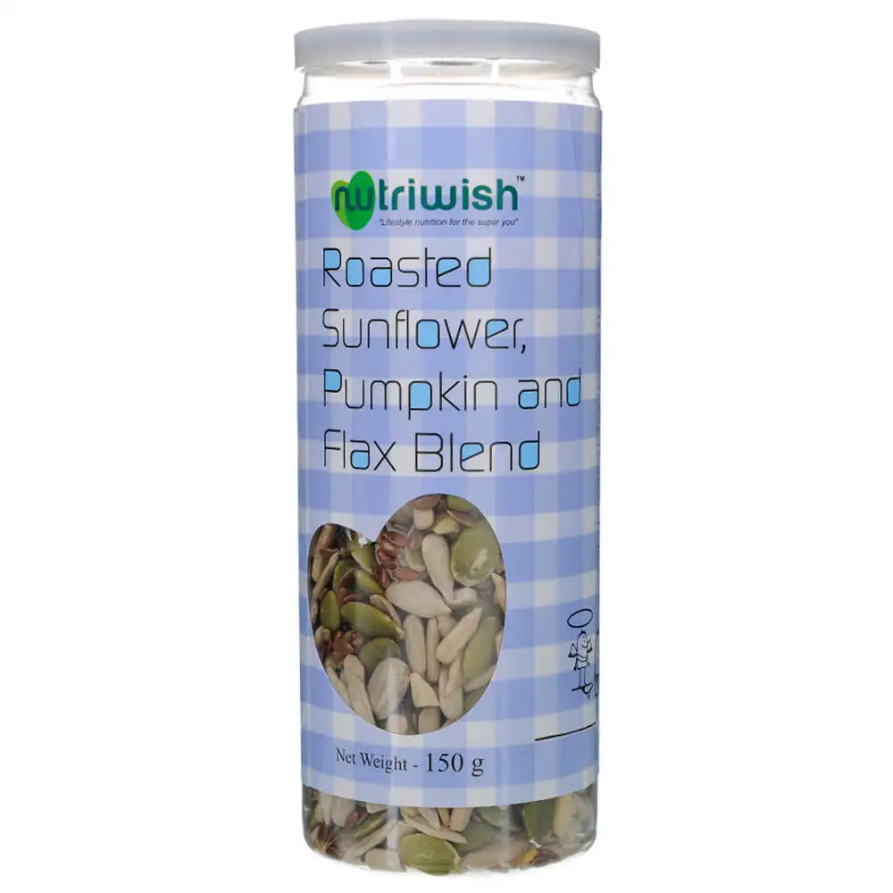 Nutriwish Roasted Sunflower Pumpkin and Flax Blend,  Unflavoured  0.150 kg