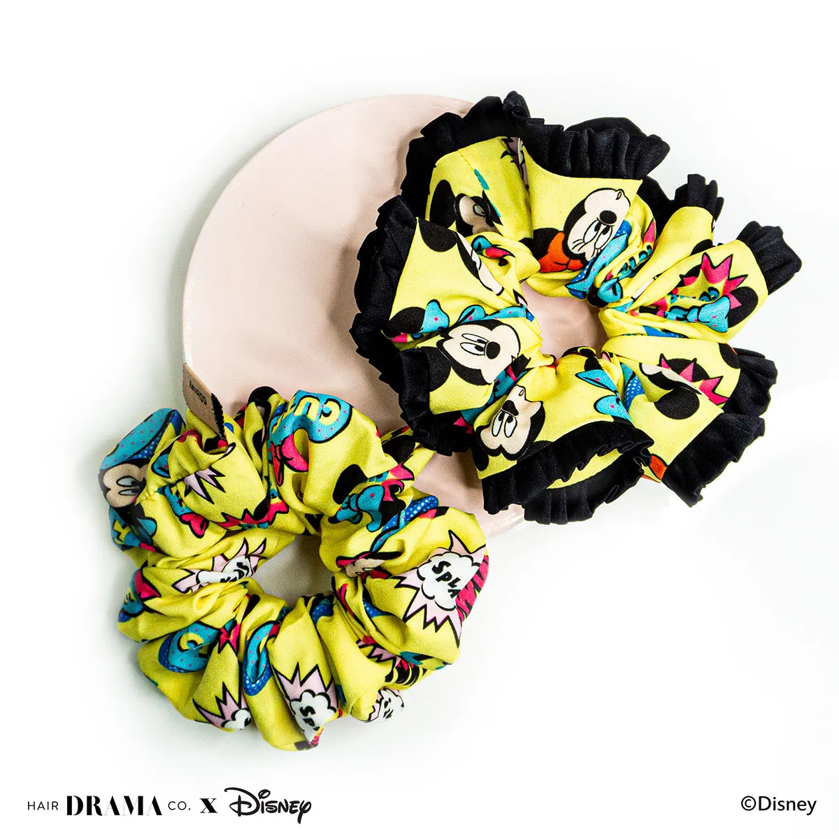 Hair Drama Co. x Disney Mickey & Friends Comic Scrunchies- Set Of 2