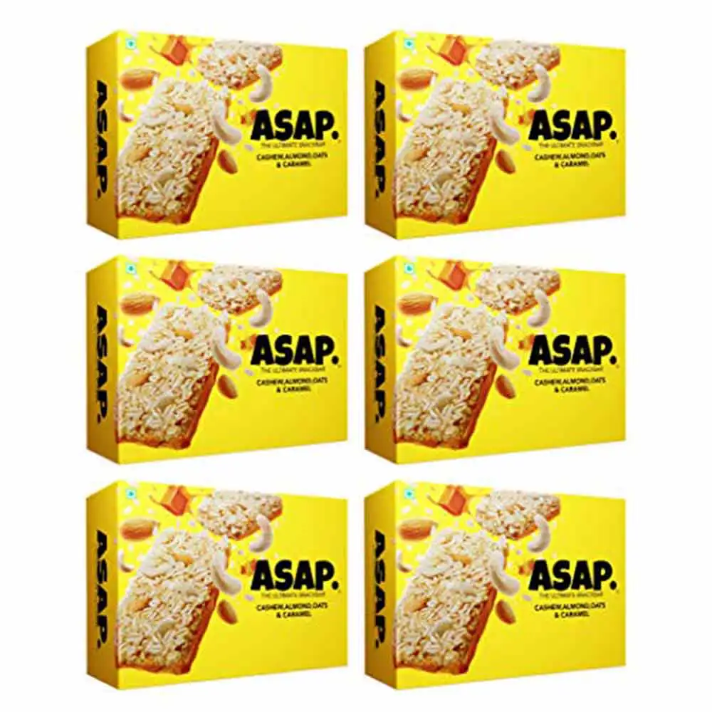 ASAP Healthy Granola Bars,  6 bar(s)  Cashew Almond & Caramel, Pack of 6