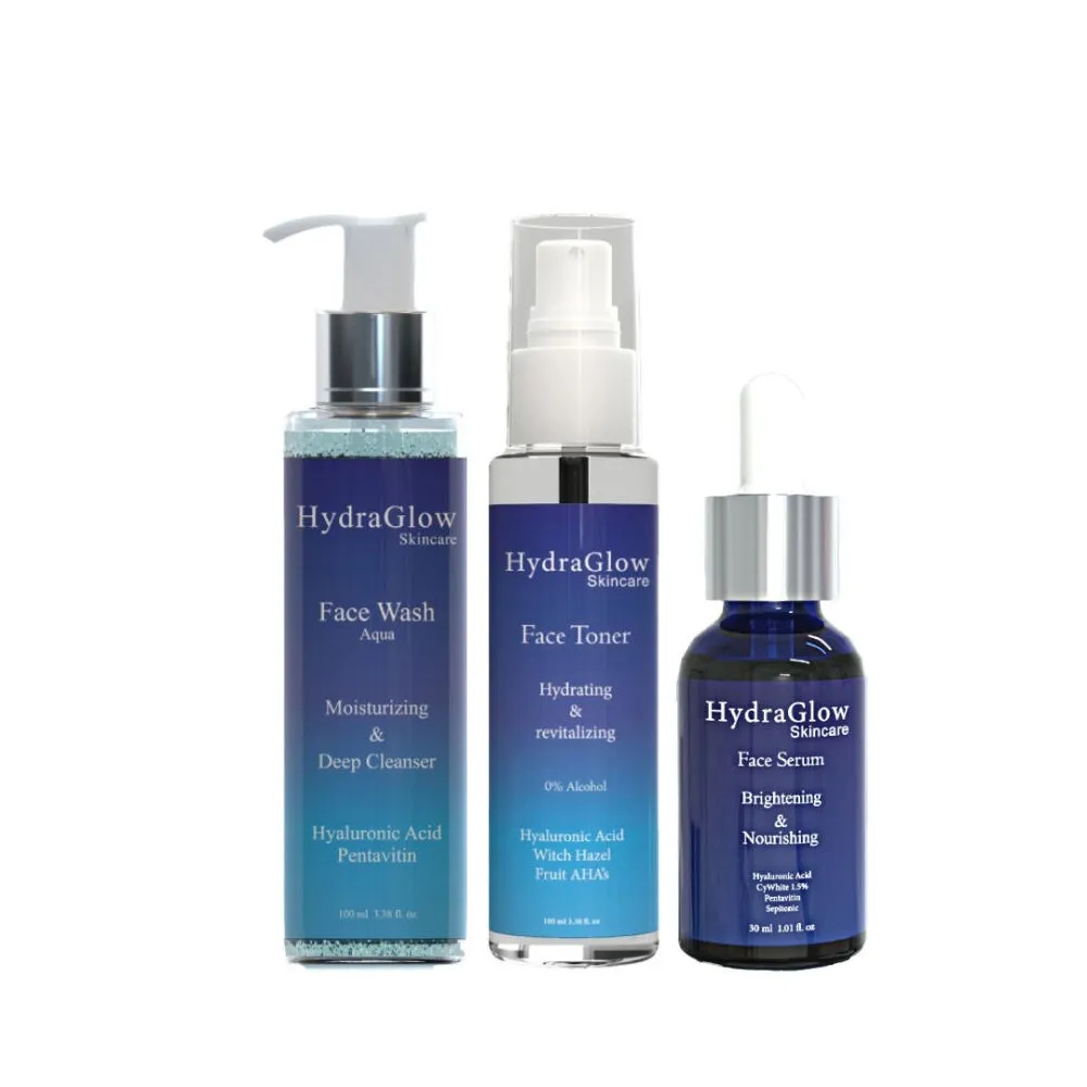 HydraGlow Hydrating Daily Care CTM Combo - Face Wash Gel+Face Serum+Face Toner