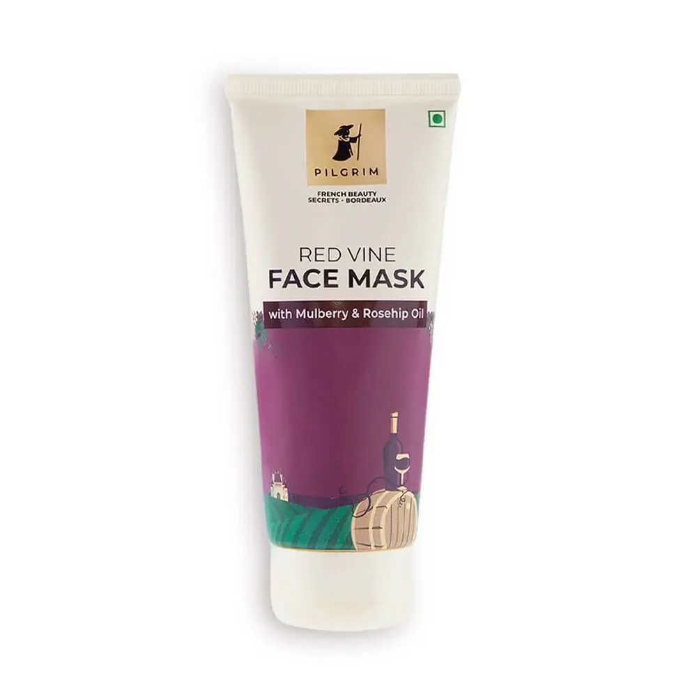 Pilgrim Red Vine Face Mask With Mulberry & Rosehip Oil |Instantly Lifts Face Enhances Natural Glow (100 g)