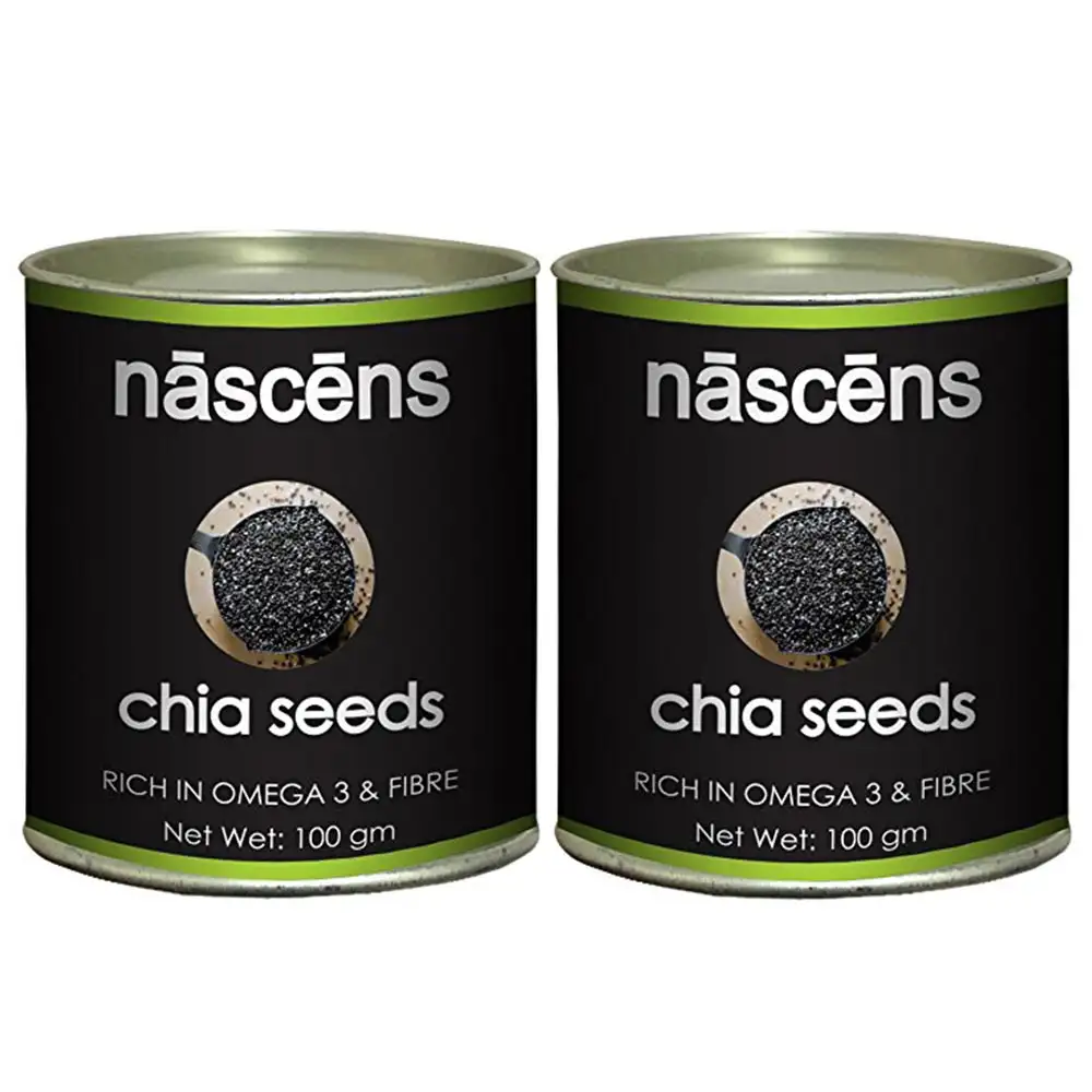 Nascens Chia Seeds (Pack of 2),  0.2 kg  Unflavoured