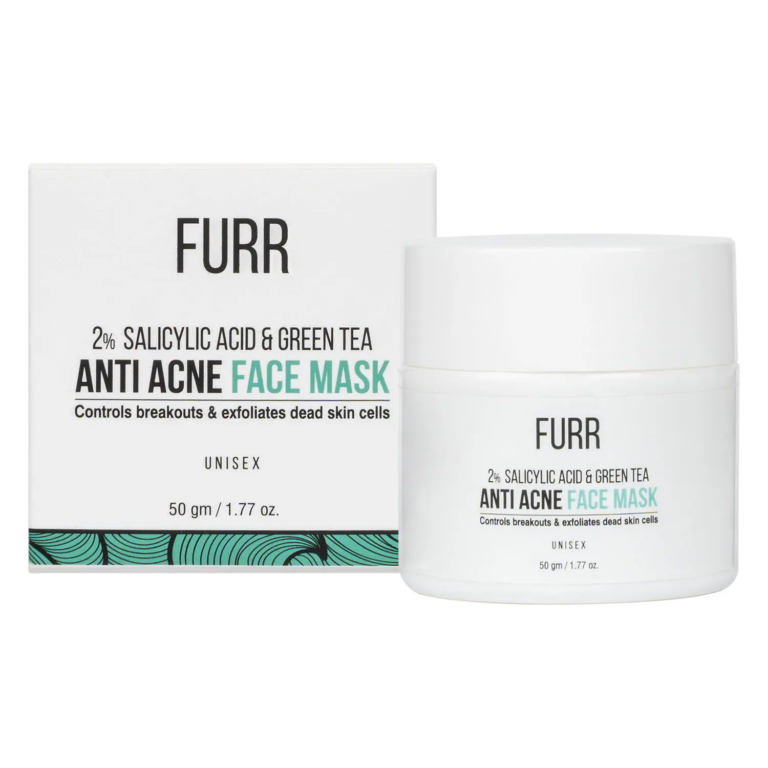 FURR 2% Salicylic Acid & Green Tea Anti Acne Face Mask