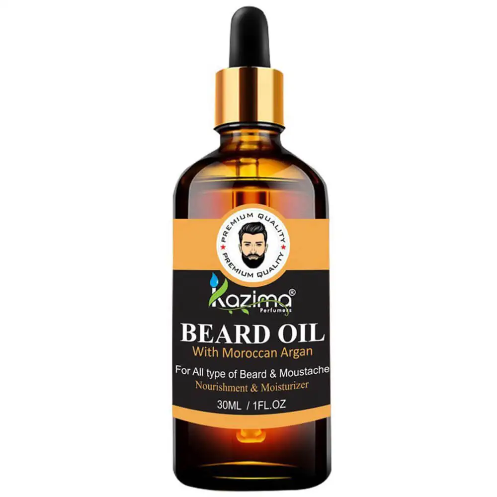 Kazima Beard Oil with Moroccan Argan,  30 ml  for All Type of Beard & Moustache