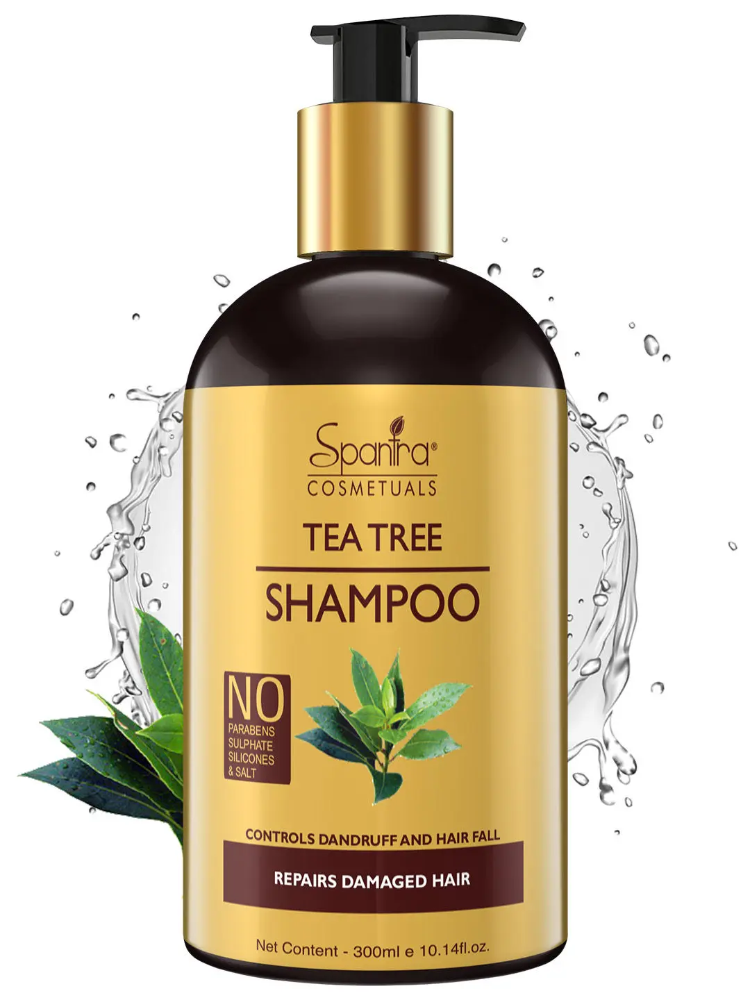 Spantra Tea tree Shampoo for Repairs Damaged Hair, 300ml