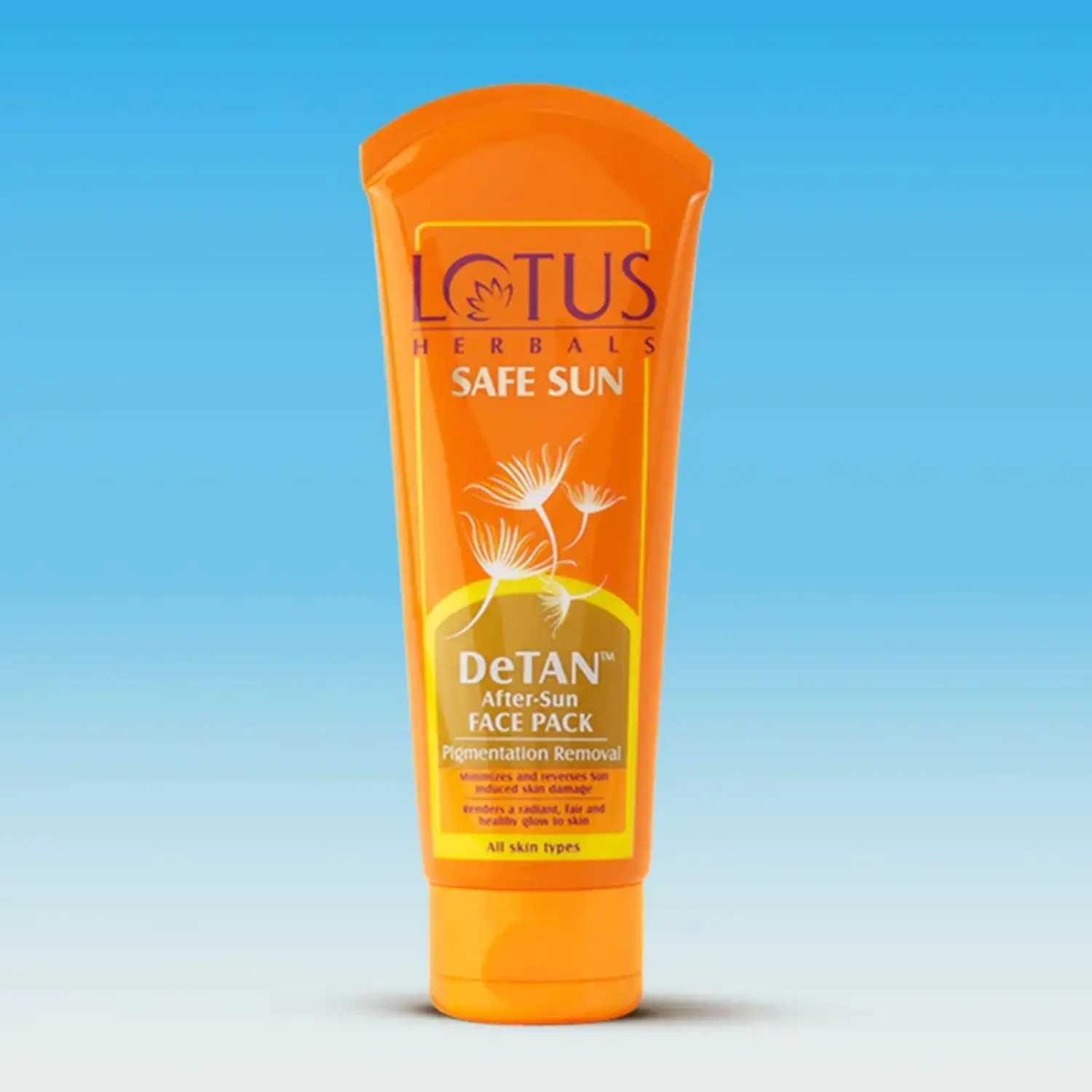 Lotus Herbals Safe Sun Detan After-Sun Face Pack | Pigmentation Removal | Reverses Sun Damage | For All Skin Types | 100g