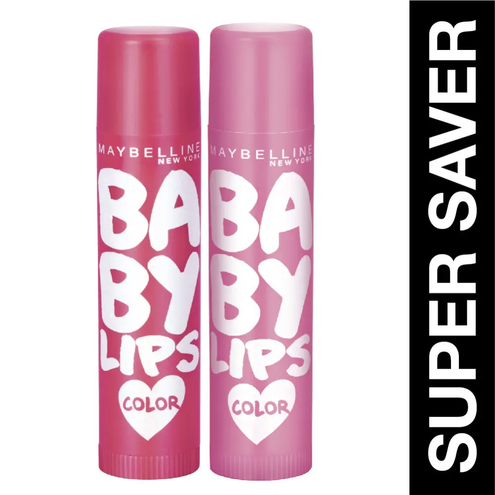 Maybelline New York Baby Lips Cherry Kiss & Berry Crush, colour: Red/Berry, 31.2 g (Pack of 2)