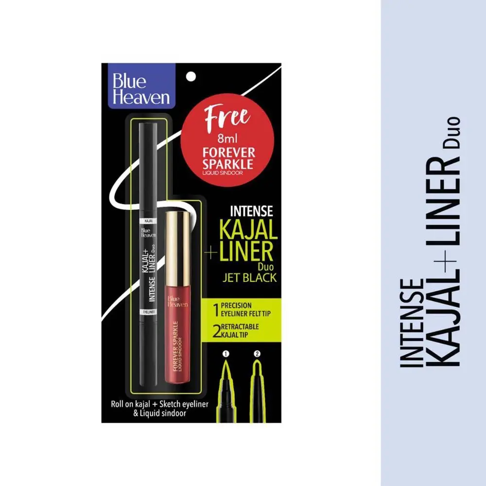 Blue Heaven Intense Kajal + Liner Duo With Free Sindoor