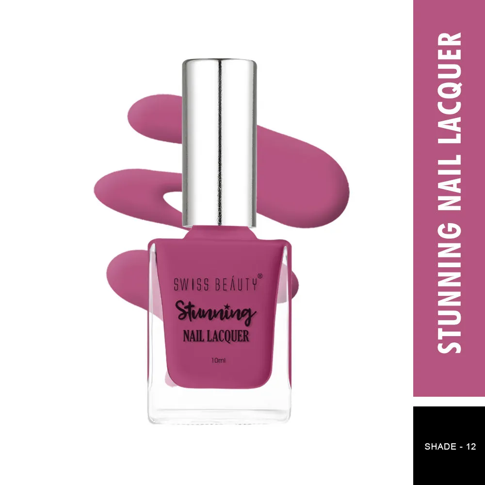 Swiss Beauty Stunning Nail Lacquer - 12 Great Pink