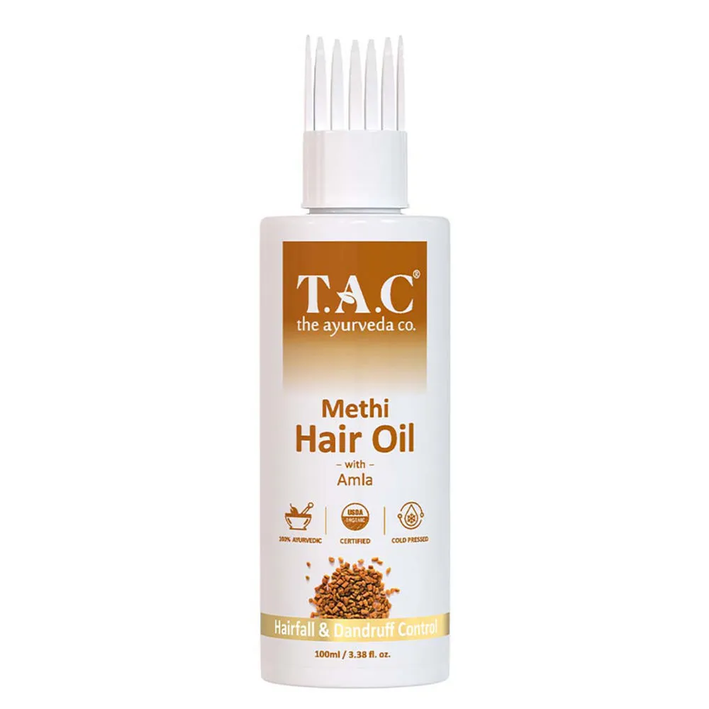 TAC - The Ayurveda Co. Methi Hair Oil with Amla Hairfall & Dandruff Control