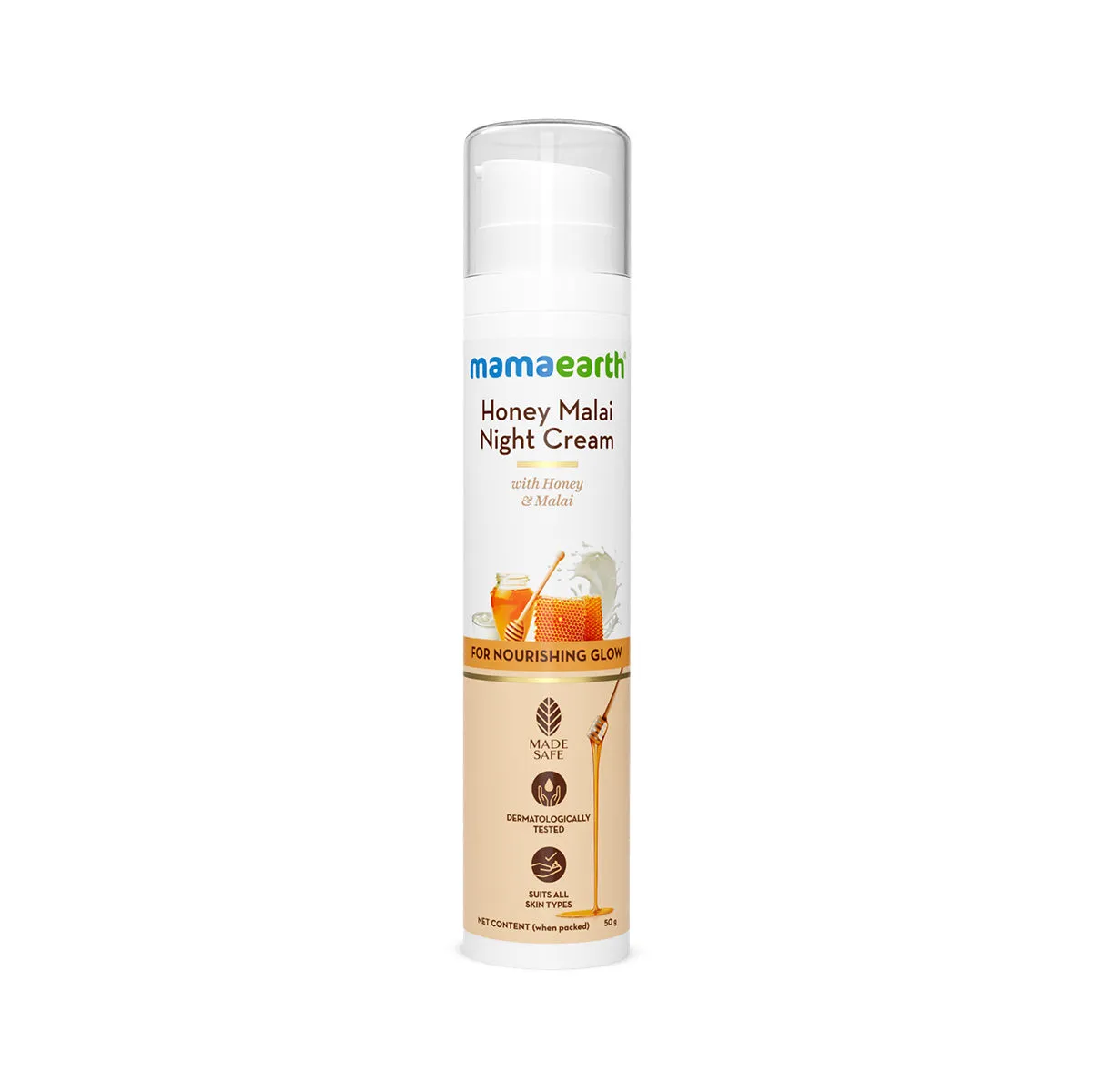 Mamaearth Honey Malai Night Cream With Honey & Malai For Nourishing Glow