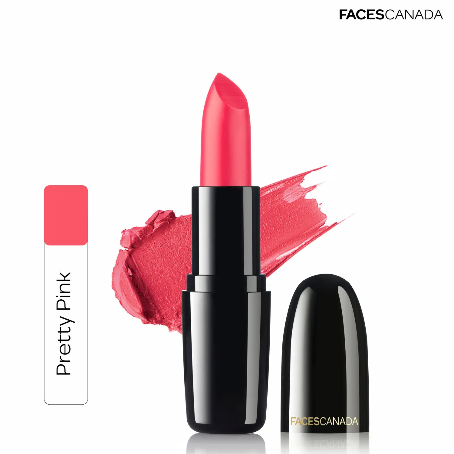 Faces Canada Weightless Creme Lipstick |Jojoba & Almond Oil | Highly pigmented | Smooth One Stroke Color | Keeps Lips Moisturized | Pretty Pink 4g