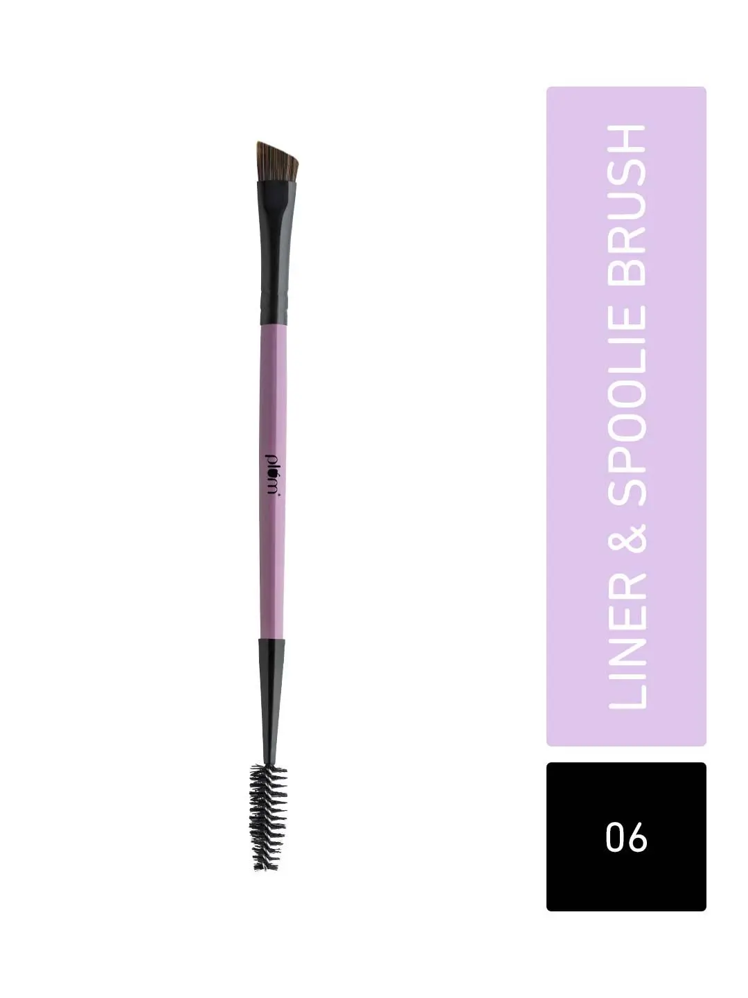 Plum Soft Blend Liner & Spoolie Brush | Ultra-soft Bristles | Flawless Application | Easy Pick-up | 06
